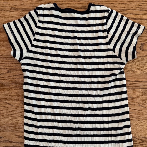 Dôen Vivi Tee in Navy Nantucket Stripe - Picture 3 of 6